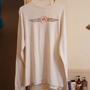 Adidas White‎ Long Sleeve Men's Shirt. Sz.XL